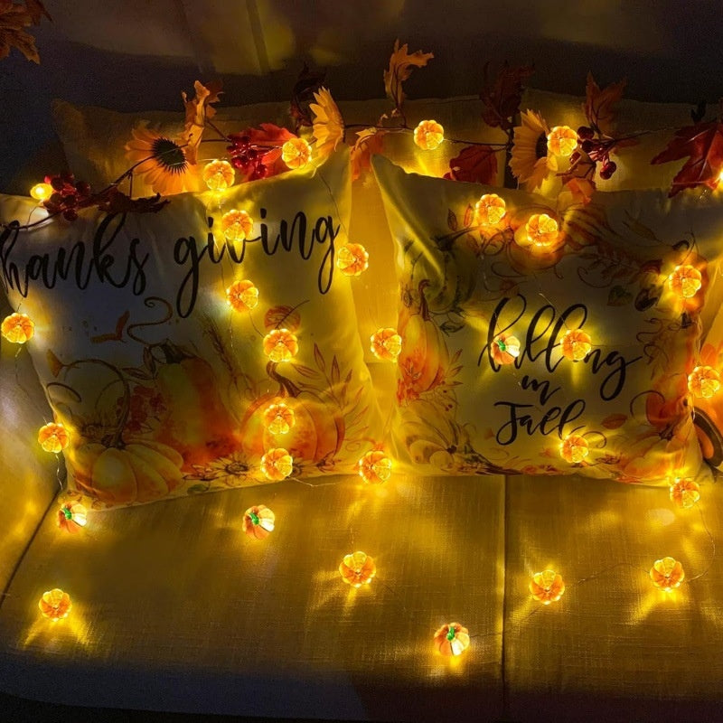 Halloween Pumpkin-Shaped Scene Decoration String Of Lights