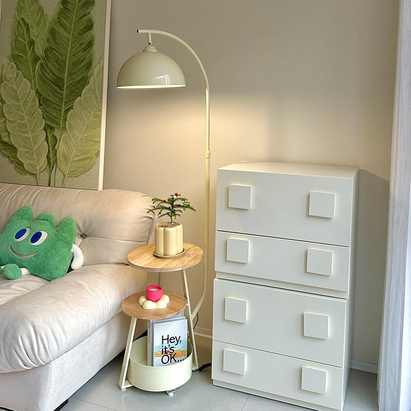 Butter wind floor lamp simple modern living room study bedroom bedside lamp shelf Creative vertical table lamp