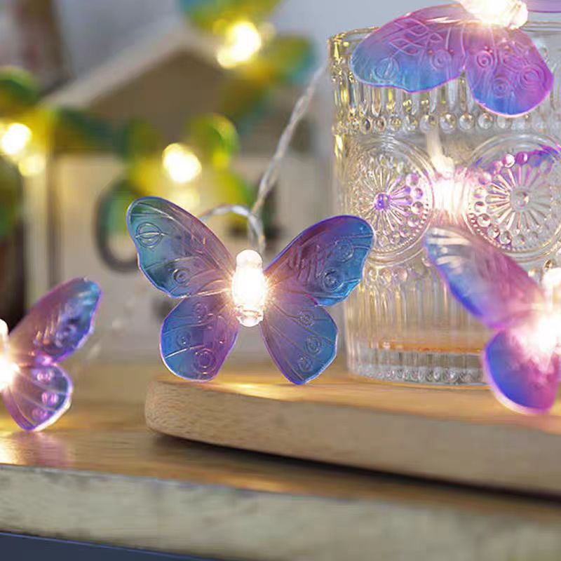 LED lights Butterfly lights string battery lights Outdoor fairy night lights Room wedding decoration lights