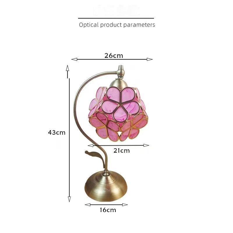 Luxury petal lamp Luxury romantic creative retro led lamp bedroom decoration Bedside lamp