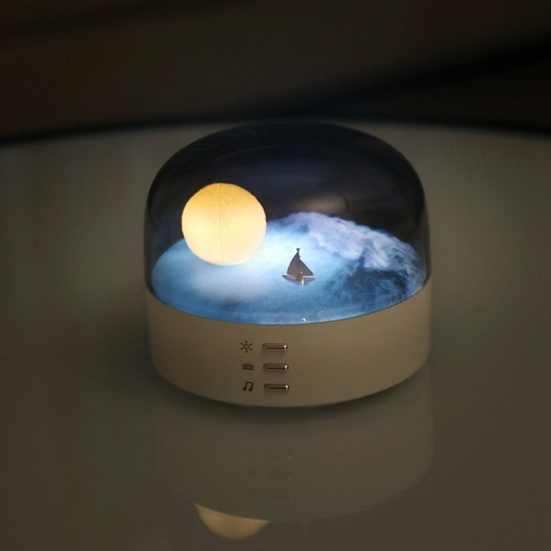 Moon Boat Bluetooth Speaker Night Lamp