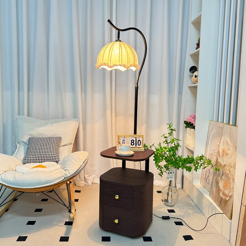 Medieval Style Bedside Table Floor Lamp