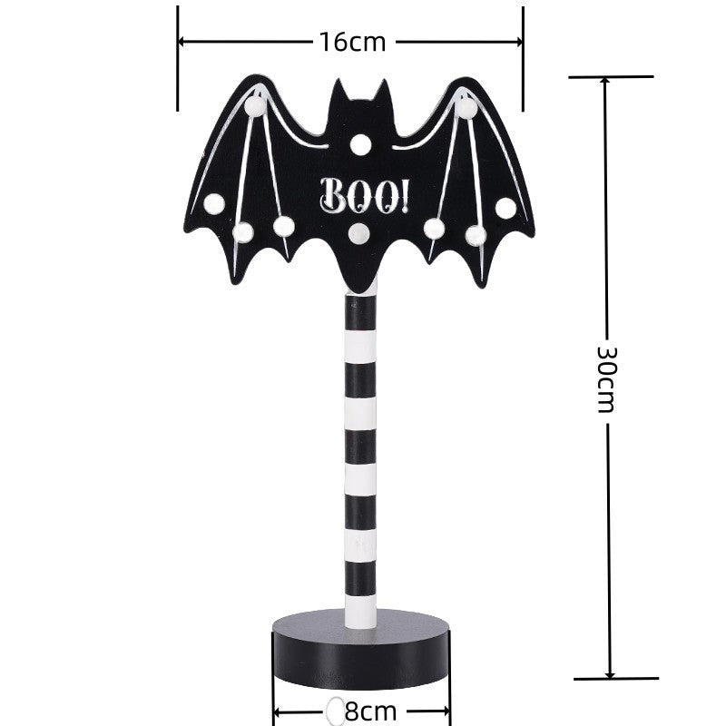 Halloween-Themed Wooden Decorative Lights