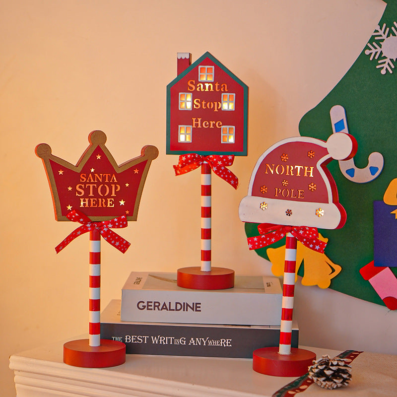 Christmas Festival Road Sign-Shaped Decorative Lights