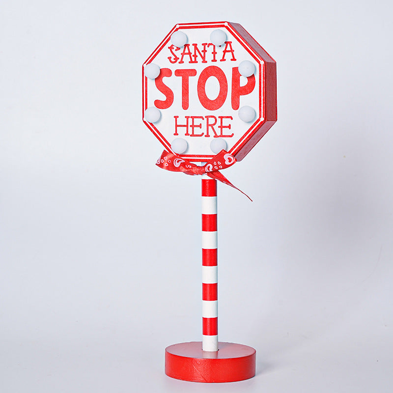 Christmas Festival Road Sign-Shaped Decorative Lights