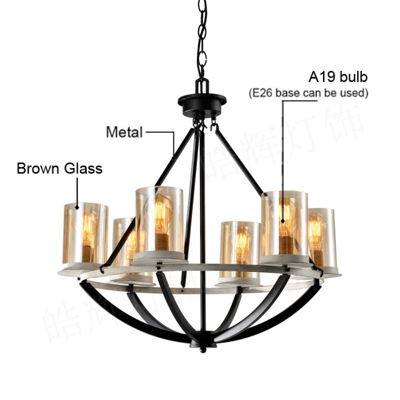 Chandelier Dining Room Living Room Iron Art Light Luxury Retro Chandelier