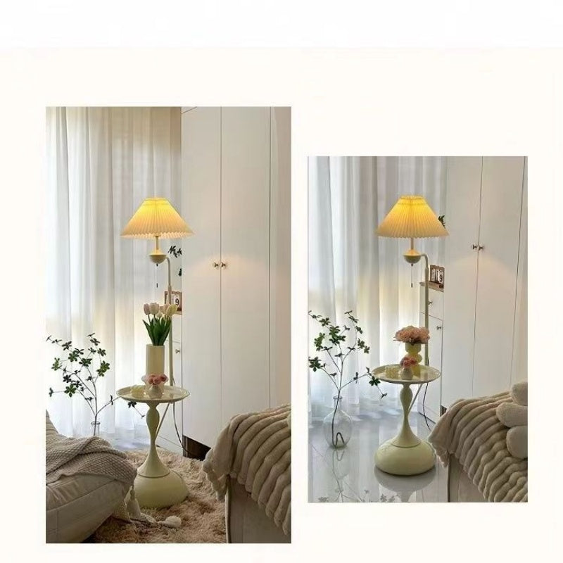 Cream Table Floor Lamp