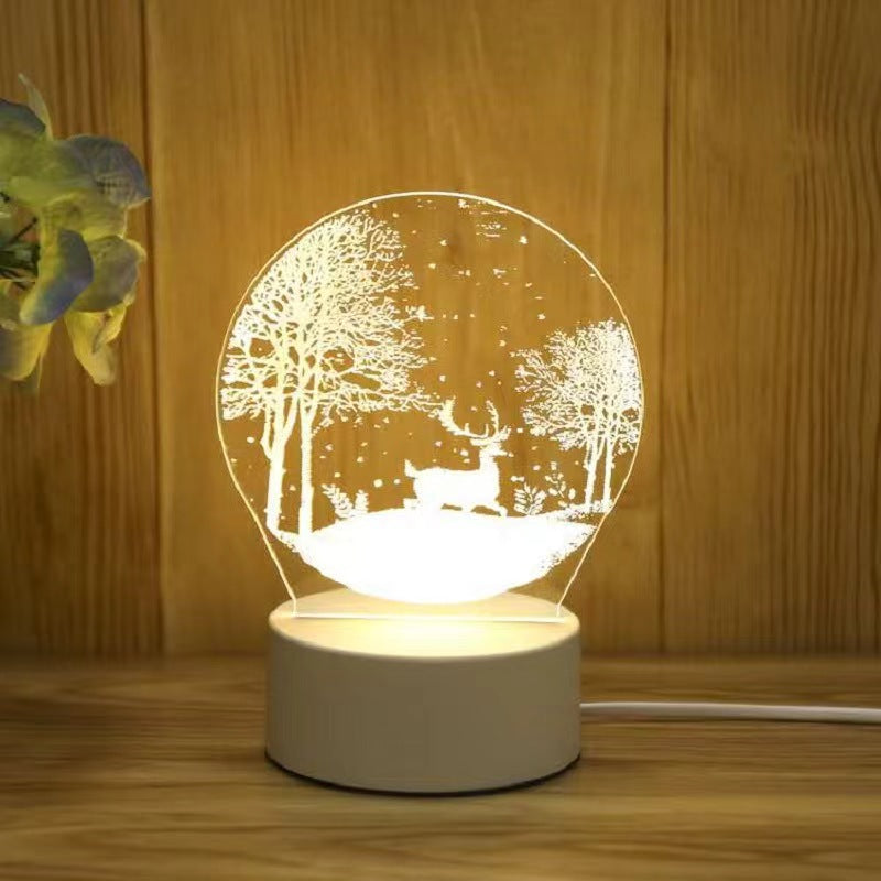 Creative 3D nightlight children's cartoon LOGO lamp Birthday gift student graduation gift