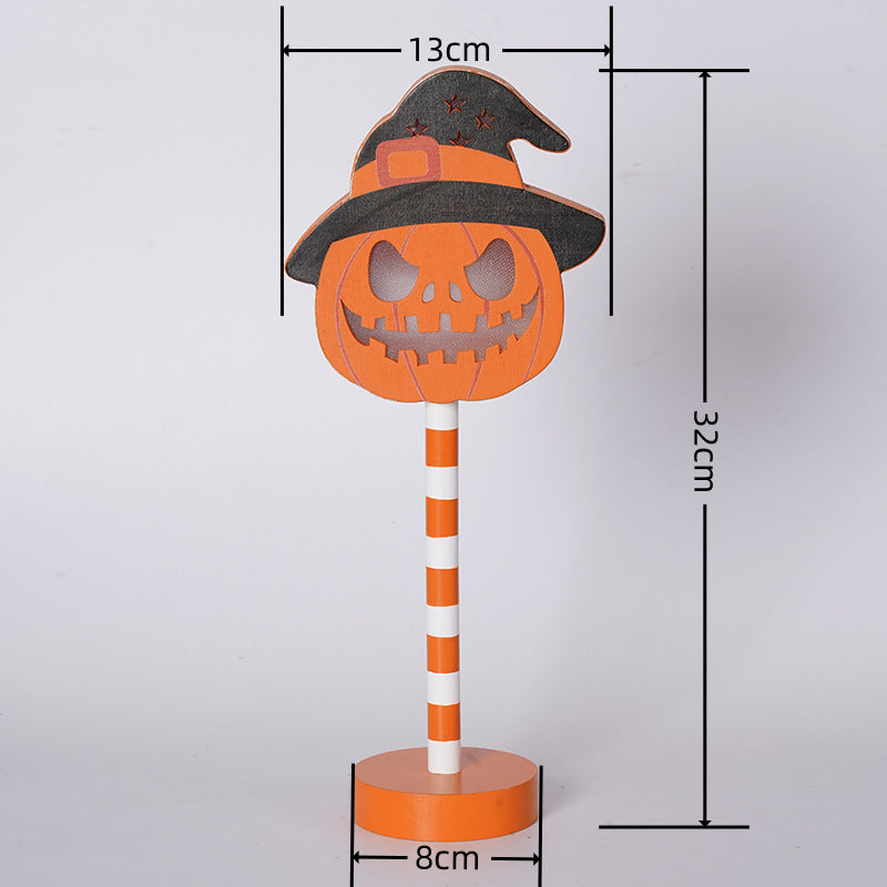 Halloween-Themed Wooden Decorative Lights