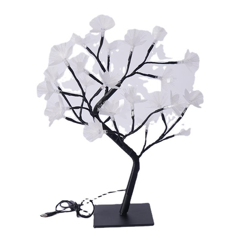24-Lamps LED Fiber Optic Tree Light Decorative Light USB With Switch