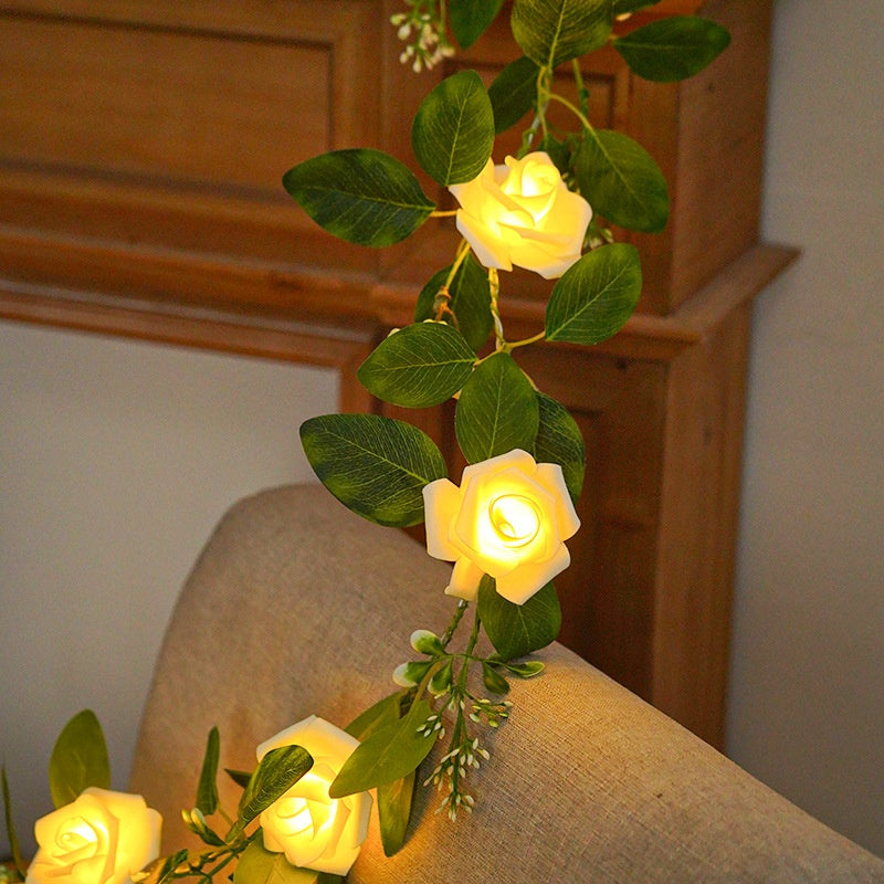 Romantic Decorative Lamp With Rose Vines