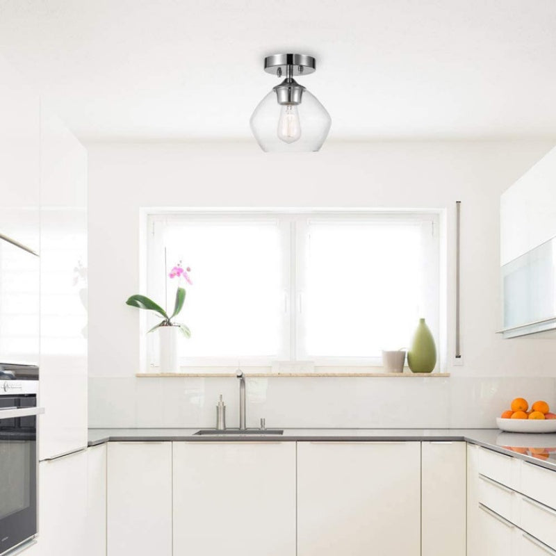 Modern And Simple Transparent Glass Ceiling Lamp