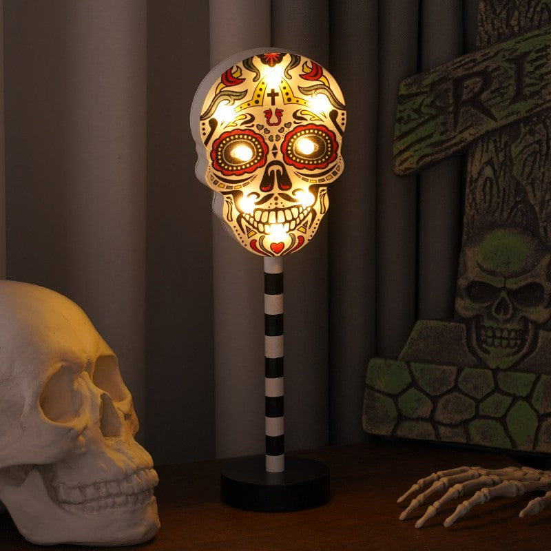 Halloween-Themed Wooden Decorative Lights