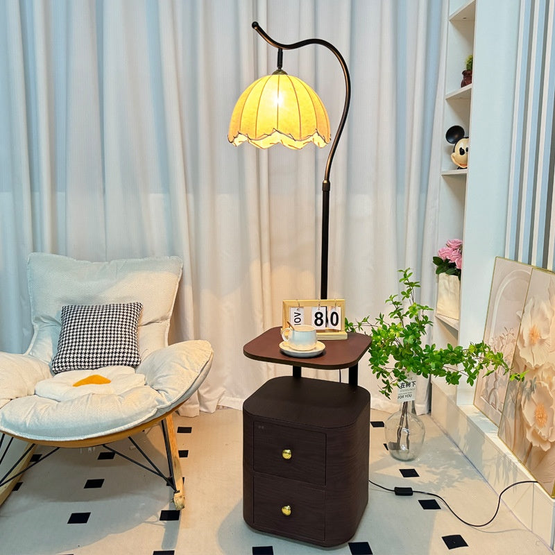 Medieval Style Bedside Table Floor Lamp