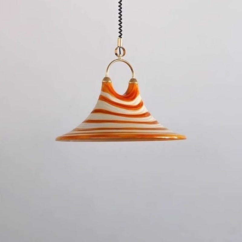 A Retro Painted Horn Chandelier That Can Be Raised And Lowered