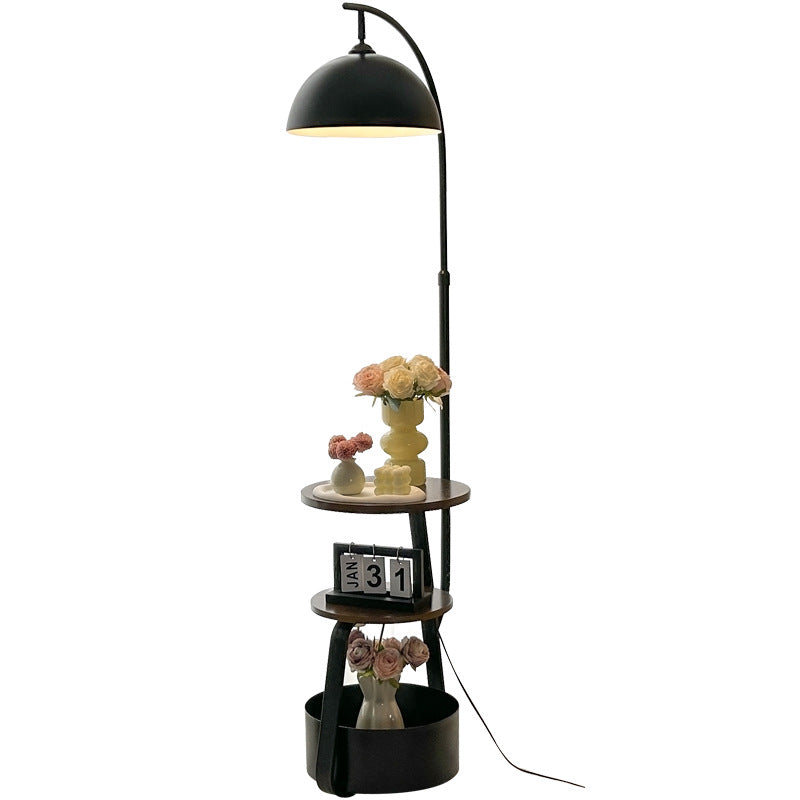 Butter wind floor lamp simple modern living room study bedroom bedside lamp shelf Creative vertical table lamp