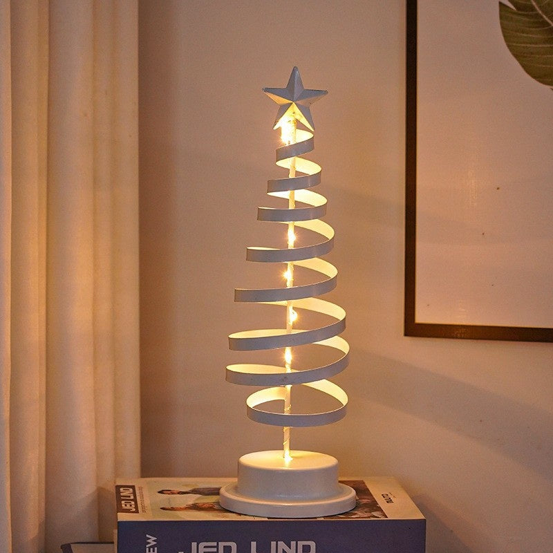 Christmas Tree-Shaped Room Decoration Ironwork Festive Atmosphere Light Ornaments