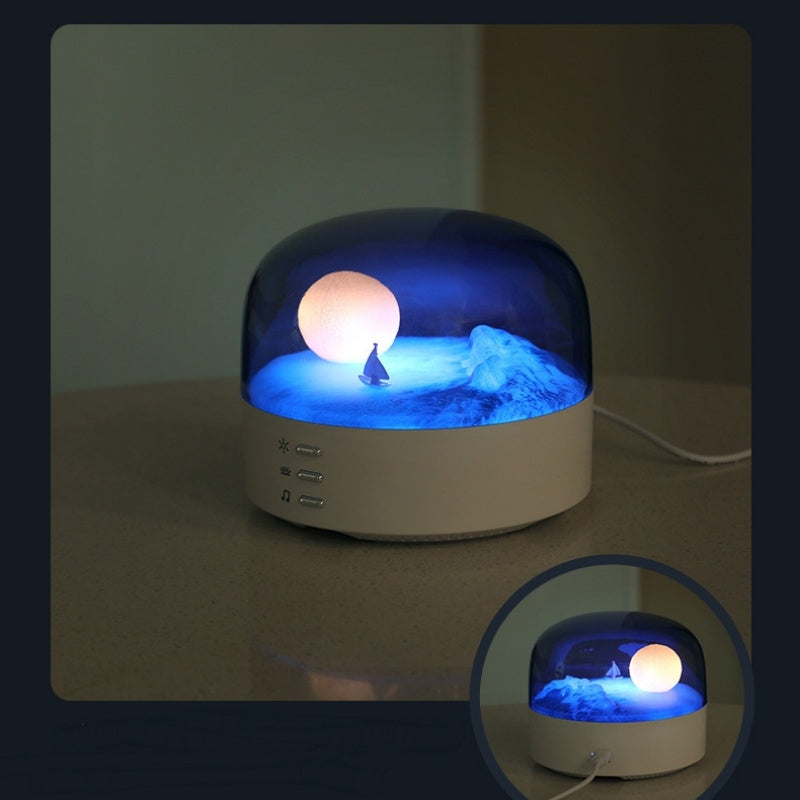Moon Boat Bluetooth Speaker Night Lamp