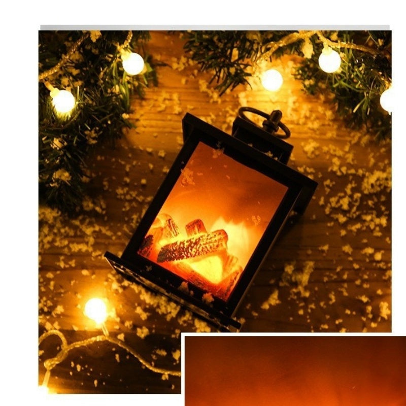 Simulated LED Flame-Shaped Fireplace Decorative Light