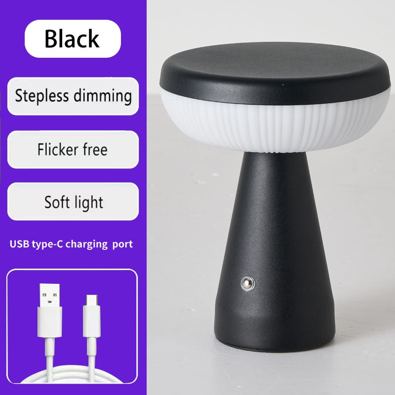 Mushroom Night Light, Simple Bedroom Bedside Charging Atmosphere Table Lamp