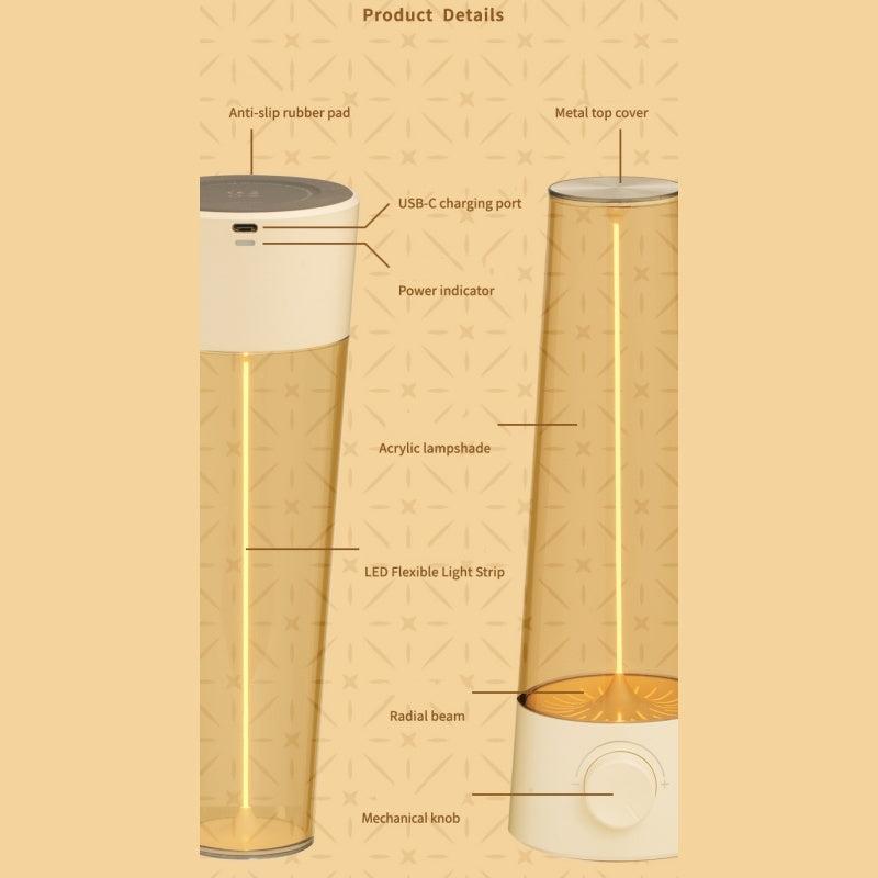 Retro Cylindrical Night Lamp