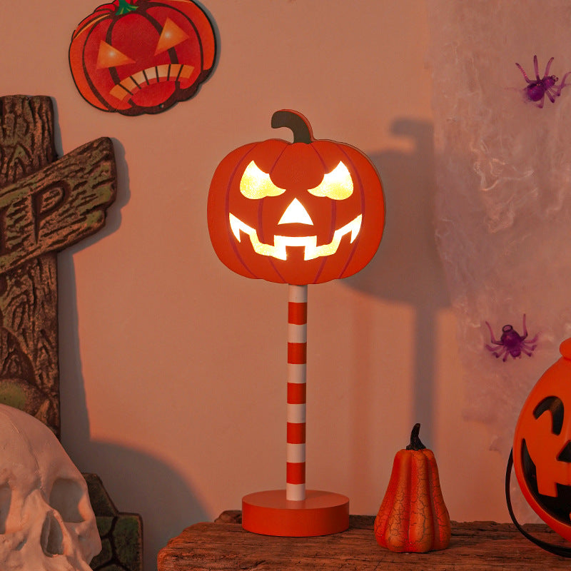 Halloween-Themed Wooden Decorative Lights