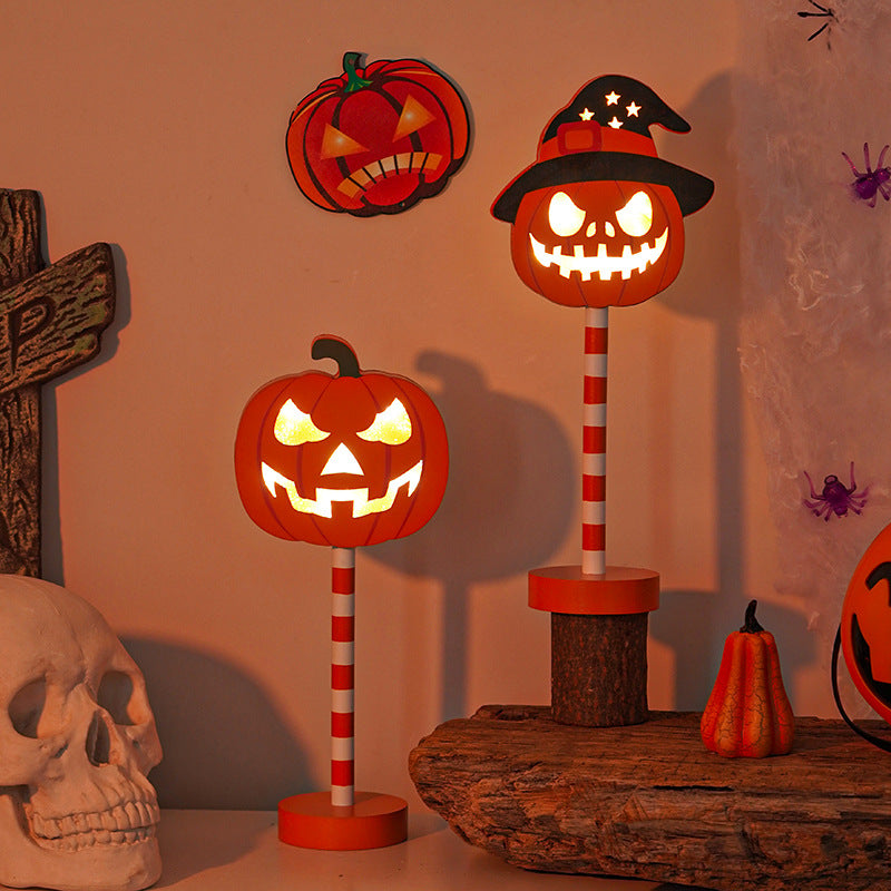 Halloween-Themed Wooden Decorative Lights