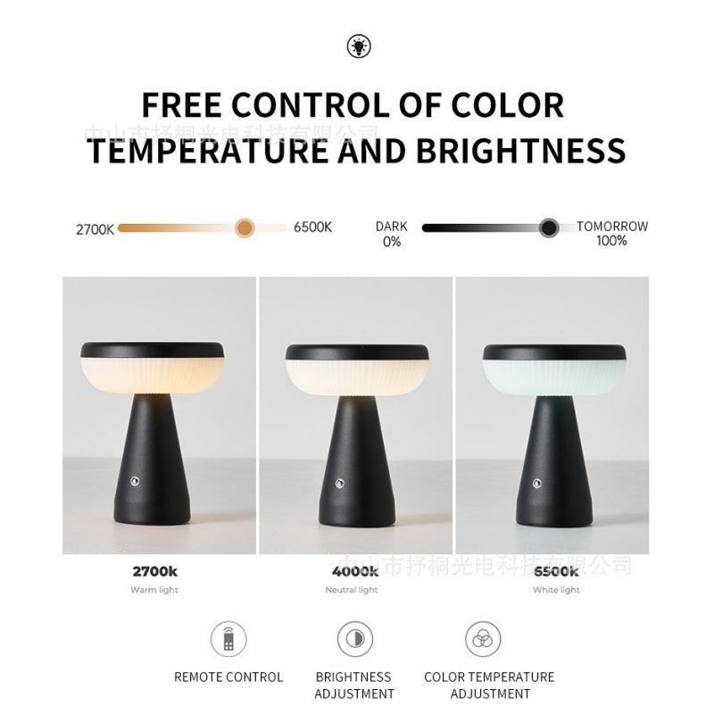Mushroom Night Light, Simple Bedroom Bedside Charging Atmosphere Table Lamp