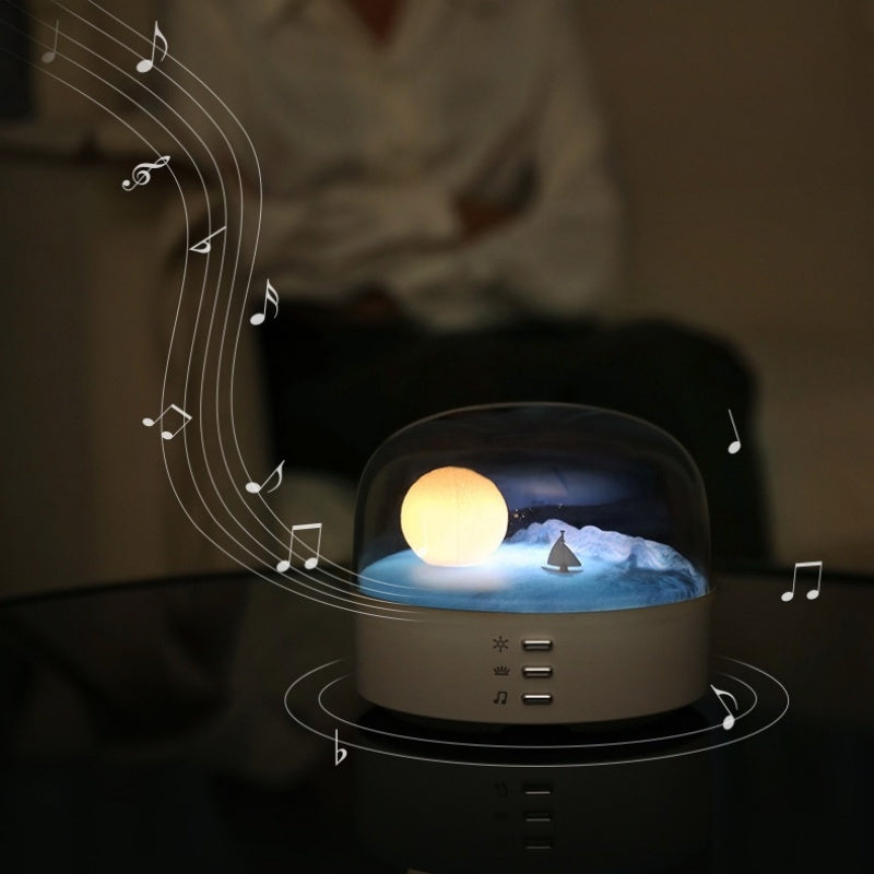 Moon Boat Bluetooth Speaker Night Lamp