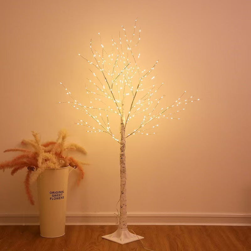 Led silver birch copper wire light Firefly Christmas holiday tree light home garden decoration day landscape light