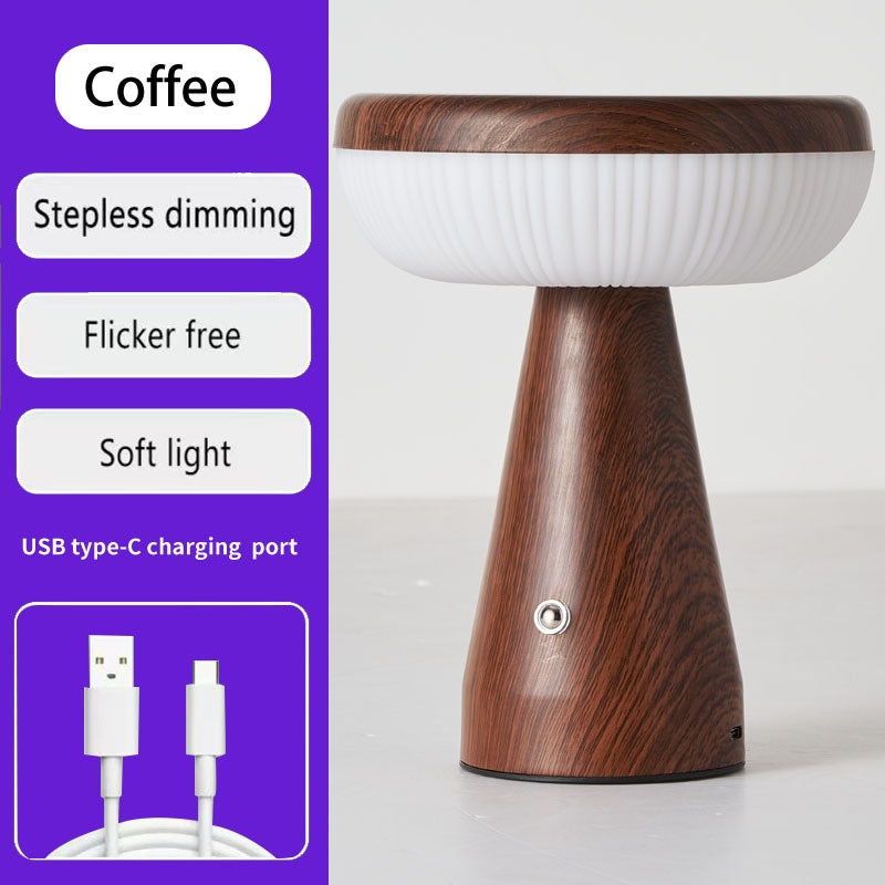 Mushroom Night Light, Simple Bedroom Bedside Charging Atmosphere Table Lamp