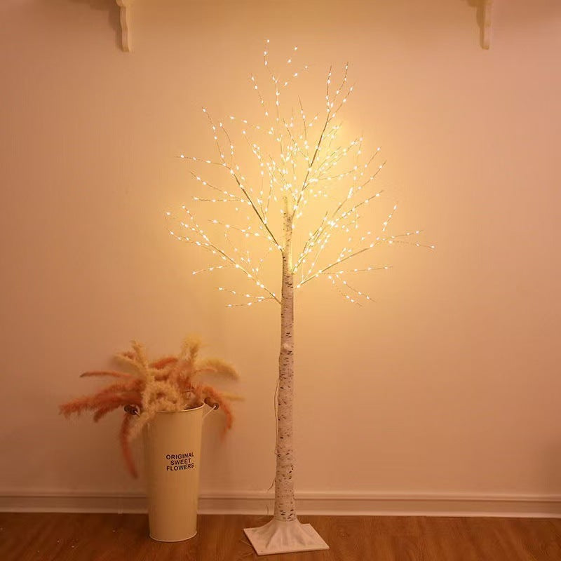 Led silver birch copper wire light Firefly Christmas holiday tree light home garden decoration day landscape light