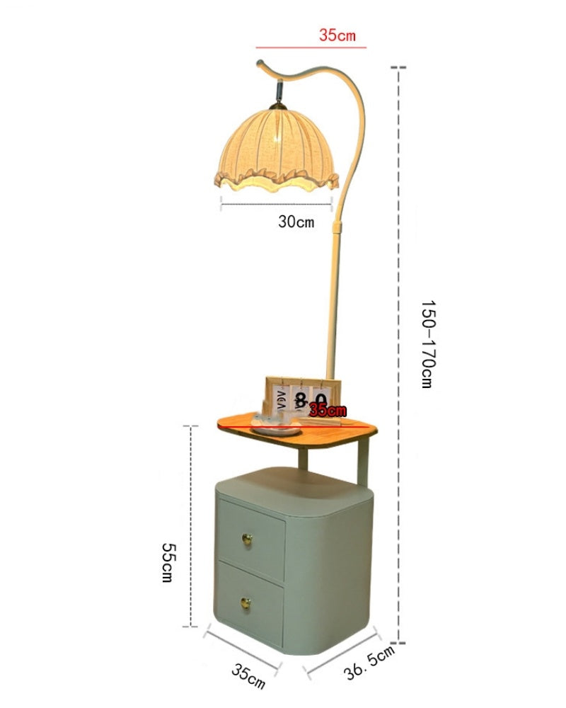 Cream-Style Bedside Table Floor Lamp