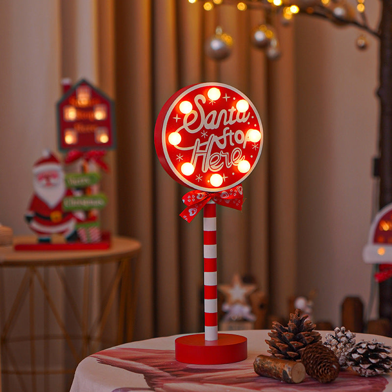 Christmas Festival Road Sign-Shaped Decorative Lights