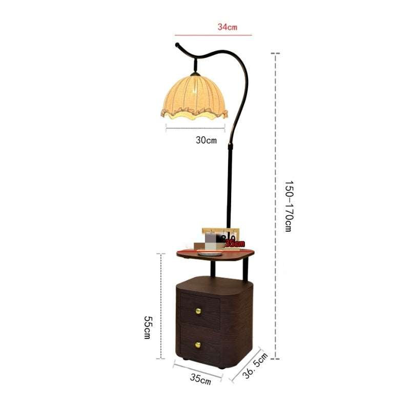 Medieval Style Bedside Table Floor Lamp