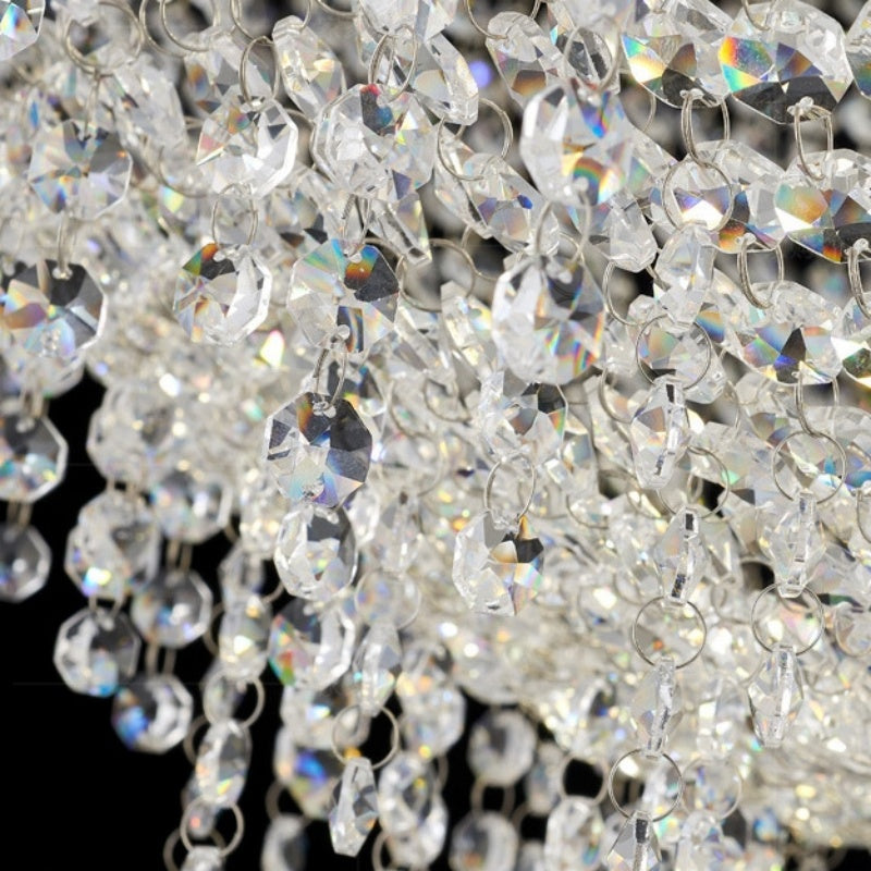Luxurious Crystal Chandelier Living Room