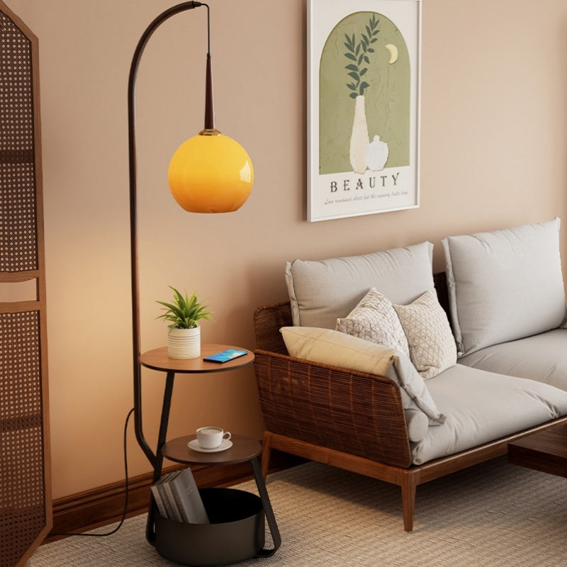 Retro Floor Lamp With Storage Function