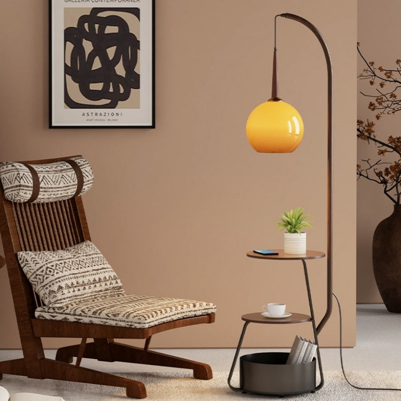 Retro Floor Lamp With Storage Function
