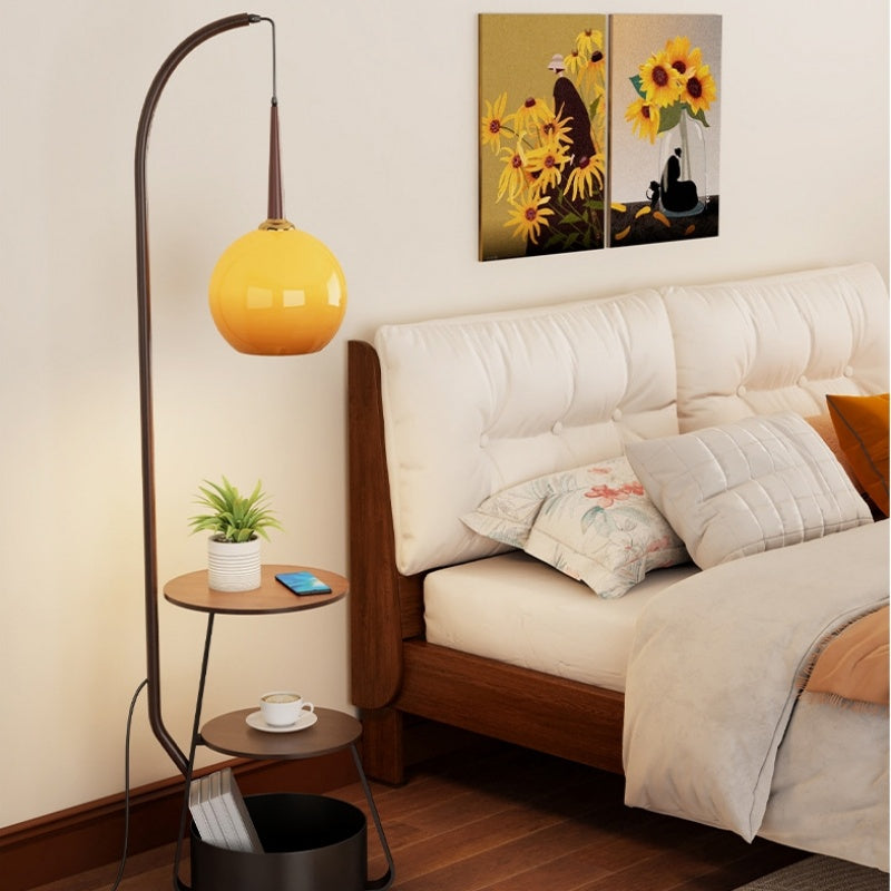 Retro Floor Lamp With Storage Function