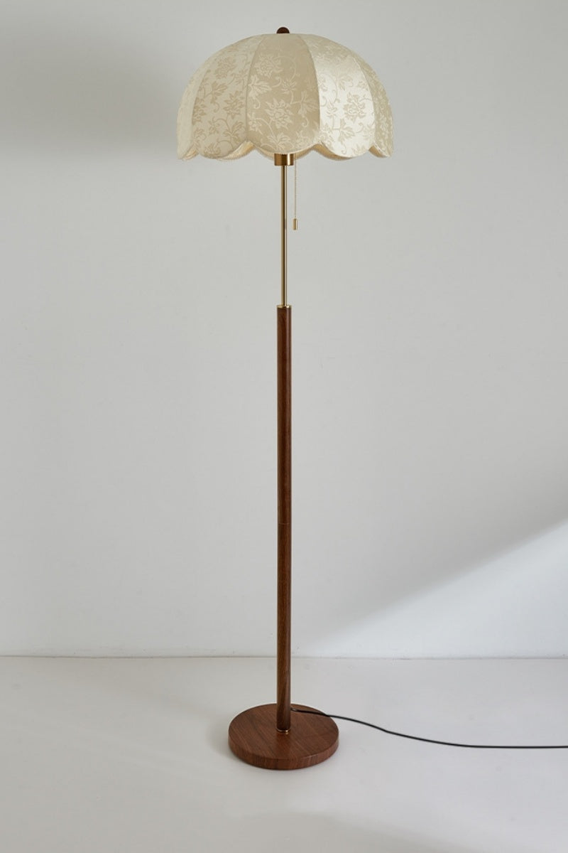 Retro Embroidered Fabric Floor Lamp