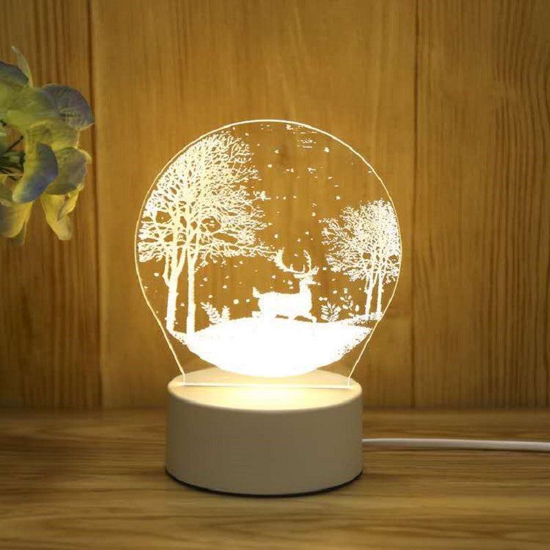 Creative 3D nightlight children's cartoon LOGO lamp Birthday gift student graduation gift