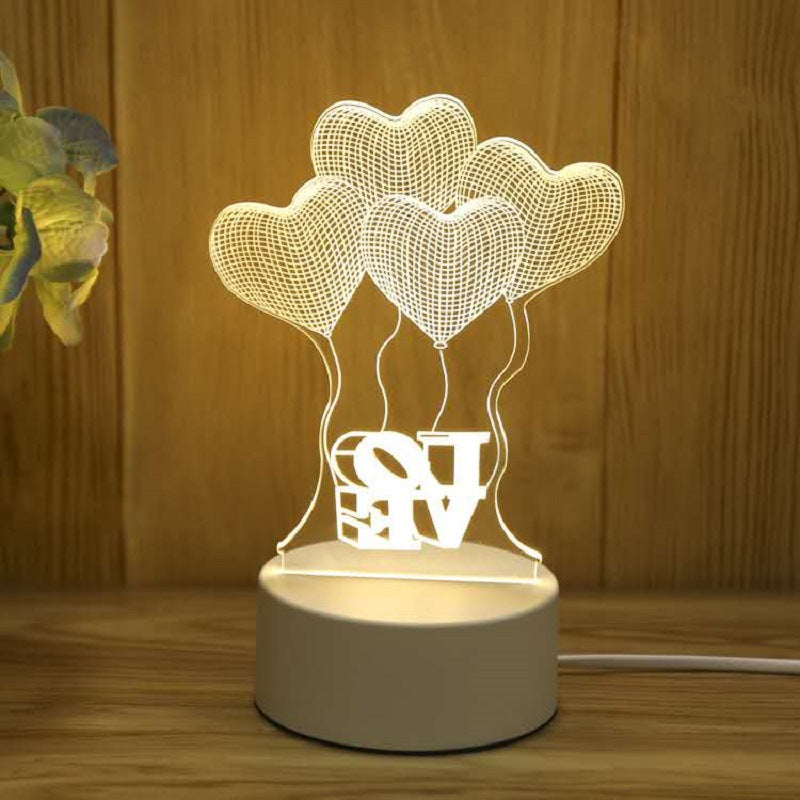 Creative 3D nightlight children's cartoon LOGO lamp Birthday gift student graduation gift