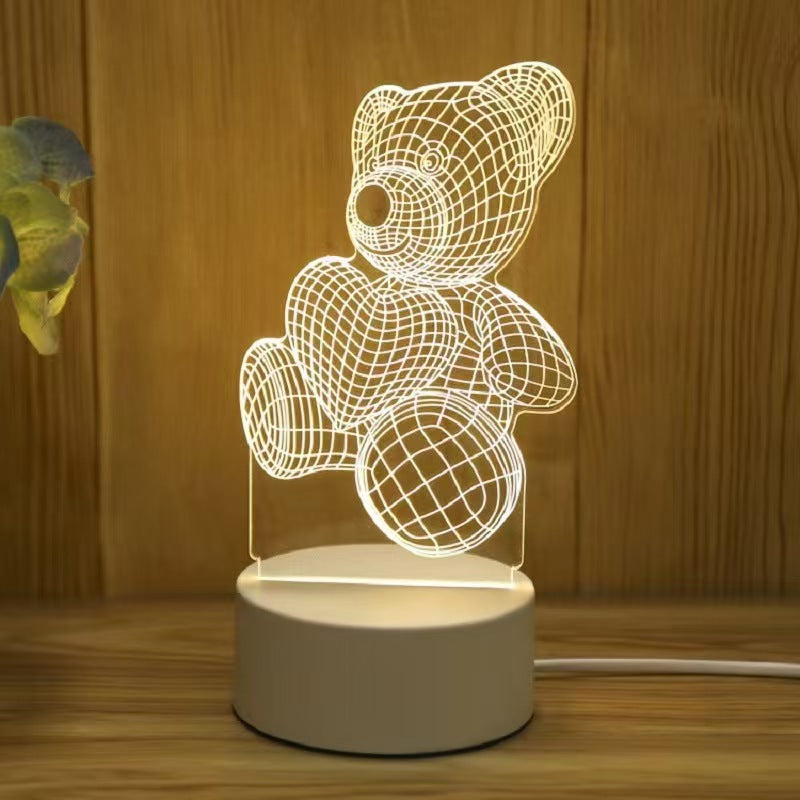 Creative 3D nightlight children's cartoon LOGO lamp Birthday gift student graduation gift